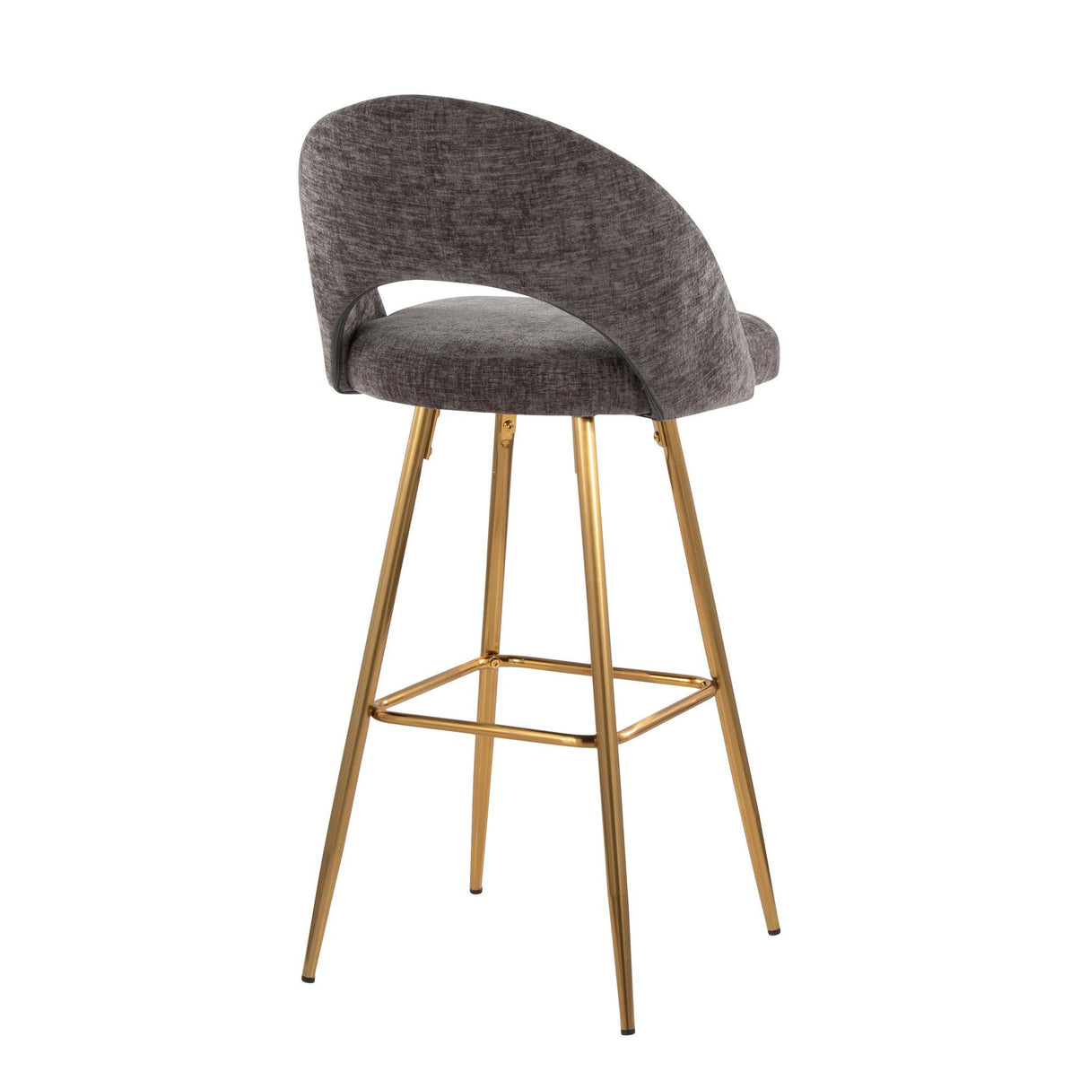 Renee - Upholstered Fixed-Height Barstool (Set of 2) - Gold Base