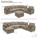 Modular Cloud Sofa, Freely Configurable Corner, Living Room Furniture