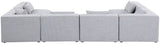 Cube - Linen 6 Piece Modular Armless Sectional