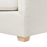 Ada - Flared Arm Contemporary Sofa With Lumbar Pillows - Flax White