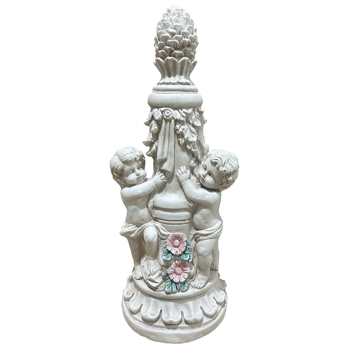 Children Garden Climbing Statues - Antique Gray White