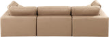 Comfy - Faux Leather Modular Sofa 3 Pieces - Tan