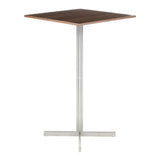 Fuji - Square Bar Table - Dark Brown