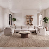 Hammond - Velvet Performance Fabric Upholstered 7 Piece U-Shaped Sectional