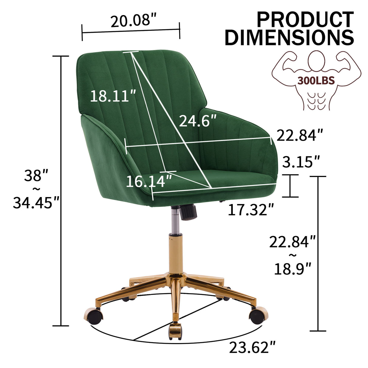 Adjustable Ergonomic Swivel Office Chair
