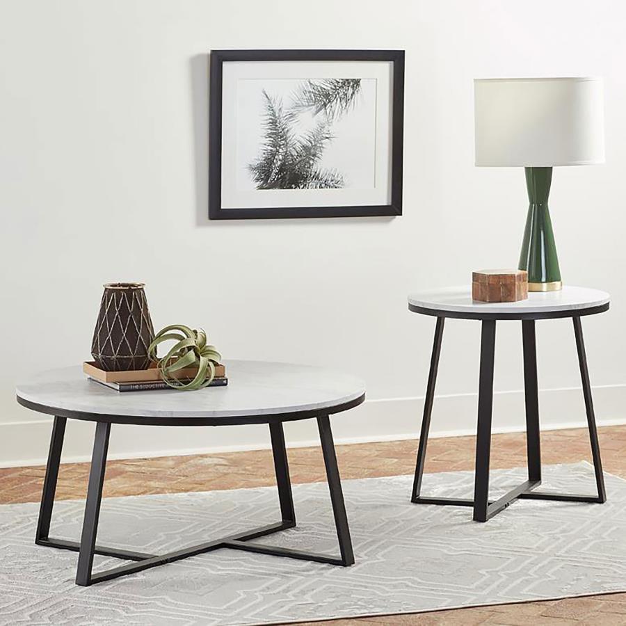 Hugo - Faux Marble Coffee Table Set