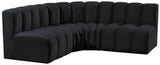 Arc - Velvet 4 Piece Corner Modular Sofa