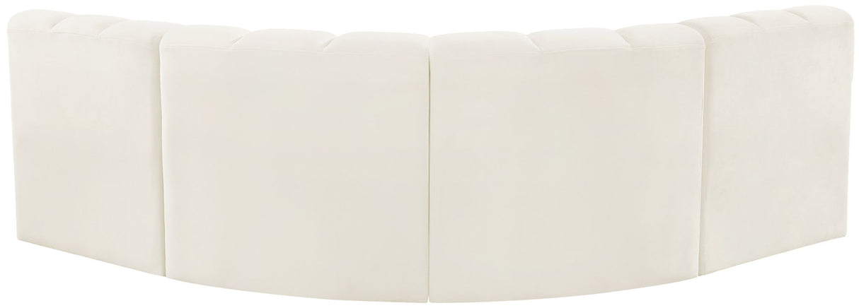 Arc - Velvet 4 Piece Corner Modular Sofa