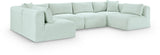 Shaggy - 6 Piece Modular U-Shaped Armless Sectional