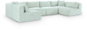 Shaggy - 6 Piece Modular U-Shaped Armless Sectional