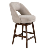 Adrian - 26" Counter Height Swivel Barstool - Ancient Stone / Brown