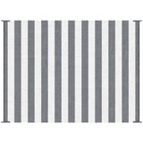 Outsunny - Reversible Outdoor Rug, 9' x 12' Waterproof Plastic Straw Floor Mat, Portable Rv Camping Carpet With Carry Bag, Large Floor Mat For Backyard, Deck, Picnic, Beach - Gray & White Striped