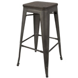 Oregon - Industrial Stackable Barstool (Set of 2)