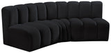 Arc - Velvet 3 Piece Modular Corner Sofa