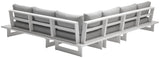 Maldives - 4 Piece Water Resistant Outdoor Patio Modular Sectional With White Base