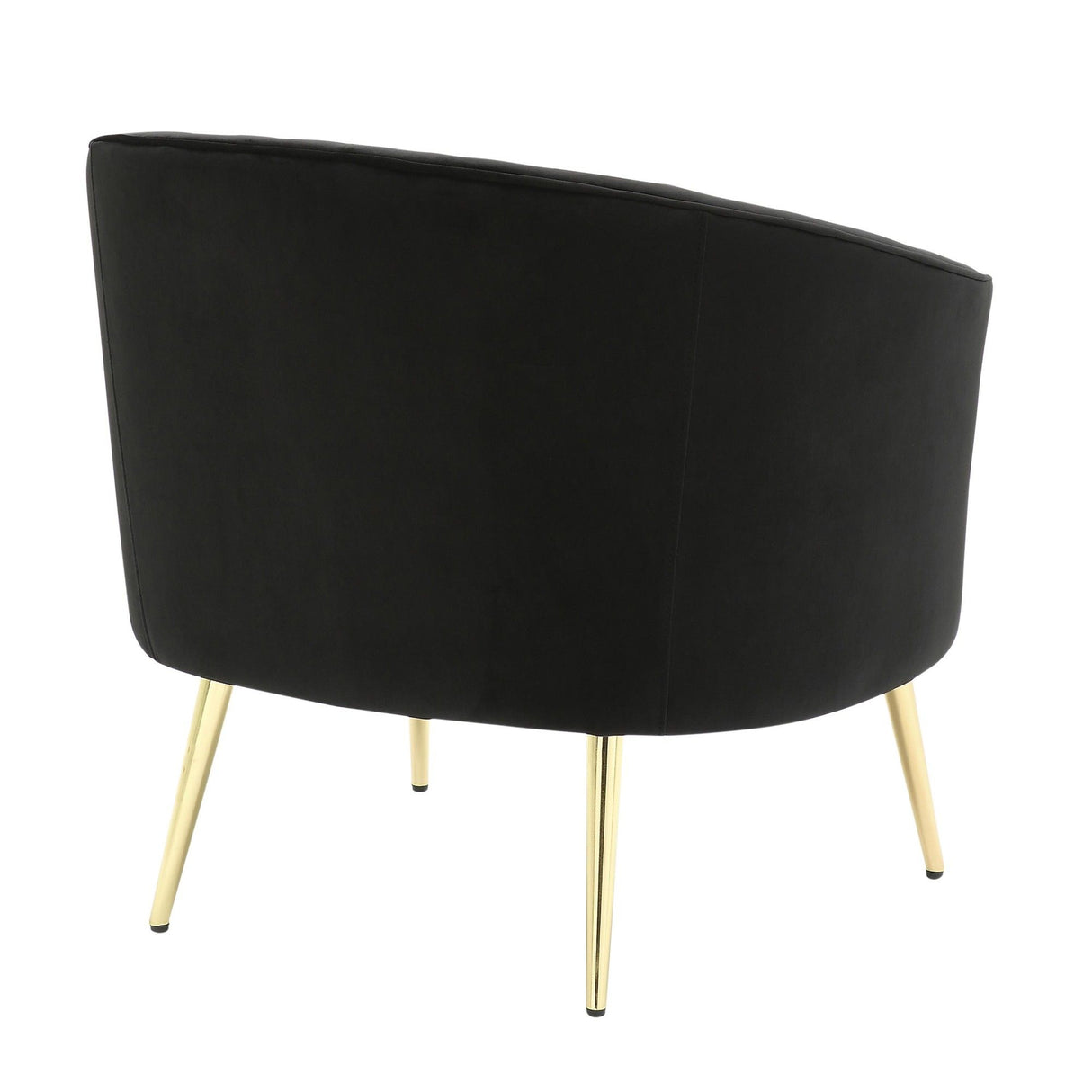 Tania - Accent Chair - Gold Metal And Black Velvet