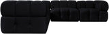 Orin - Velvet 5 Piece Modular Corner Sectional
