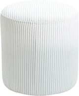 Roy - Round Microsuede Ottoman / Stool