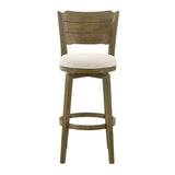 Winsley - Coastal Modern Swivel Wood Bar Height Kitchen Bar Stool