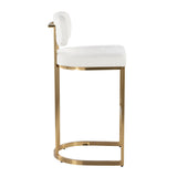 Demi - Fixed-Height Barstool (Set of 2) - Gold Metal Base