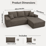 Modern L-Shaped Sectional Sofa With Left Facing Chaise