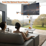 Mobile TV Stand With Shelf Floor Mount Cart For TVs With Lockable Wheels Ideal For Living Room Bedroom Or Office - White