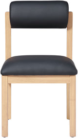 Roundhill - Faux Leather Dining Chair (Set of 2) - Natural Frame