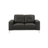 Faelin - Leather Loveseat With Tufted Back