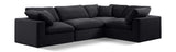 Comfy - 4 Piece Velvet Modular Sectional