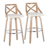 Charlotte - Fixed-Height Barstool (Set of 2) - Chrome Metal