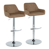 Daniella - Adjustable Barstool (Set of 2) - Chrome Base