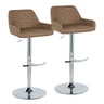 Daniella - Adjustable Barstool (Set of 2) - Chrome Base