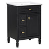 Modern Bathroom Vanity With Sink, Flip Drawer, 2 Drawers, Adjustable Shelf