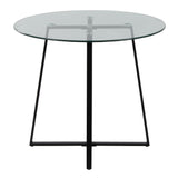 Cosmo - Contemporary/Glam Dinette Table - Tempered Glass Top