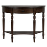 Half Moon Console Table With Drawer & Shelf