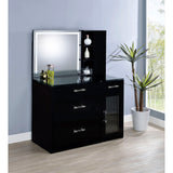 Kerr - 2 Drawer Makeup Vanity Table With Mirror And Stool