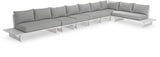 Maldives - 7 Piece Water Resistant Outdoor Patio Modular Sectional With White Base