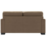Darya - Loveseat With 3 Pillows - Brown Suede Fabric