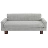 Modern Loveseat Sofa, 2 Seater With Square Arms For Living Room
