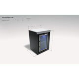 Mont Alpi 2.6 Cu. Ft. Outdoor Rated Refrigerator Cabinet Module - Black Stainless Steel - MASFM-BSS