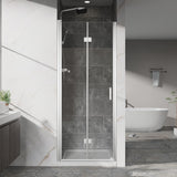 Frameless Bi Fold Shower Doors 30" W X 72" H - Chrome