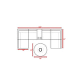 All Weather 4 Person Patio Sofa Set With Fire Pit And Side Table Rustproof - Brown