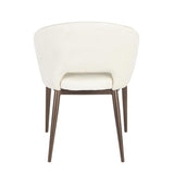 Renee - Contemporary Chair - Copper Metal Legs With Cream Velvet