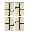 Icon - Mango Wood 4 Piece Wall Art
