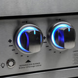 Mont Alpi Deluxe Series 8 Ft L-Shaped Propane Outdoor Kitchen Island w/ Side Burner & Kegerator - MAi805-D90KEG