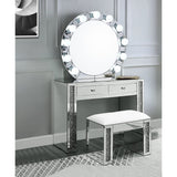 Noralie - 29" Accent Mirror - Mirrored & Faux Diamonds