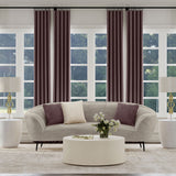 Aura - Upholstered Curved Sofa And Tapered Legs - Beige