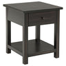 Payne - 1 Drawers Wood End Table with Shelf