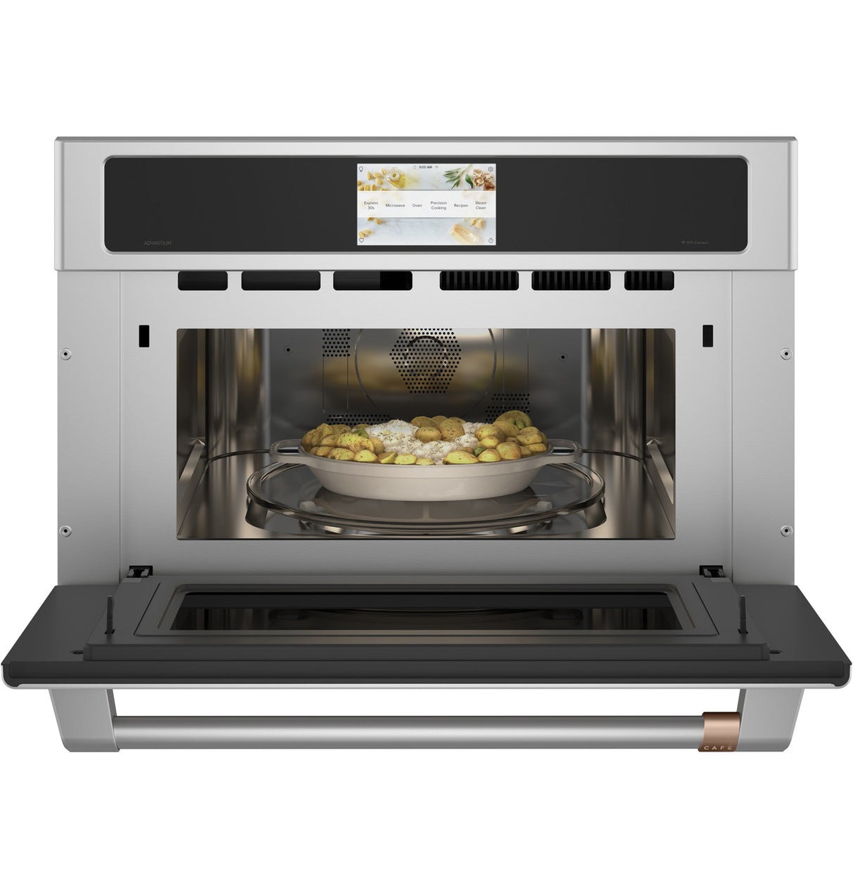 Café 30 in. Single Wall Oven with Advantium Speedcook Technology, Stainless Steel - CSB923P2VS1