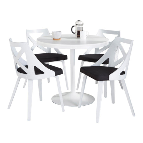 Dakota - Charlotte 5 Piece Dining Room Set With White Table